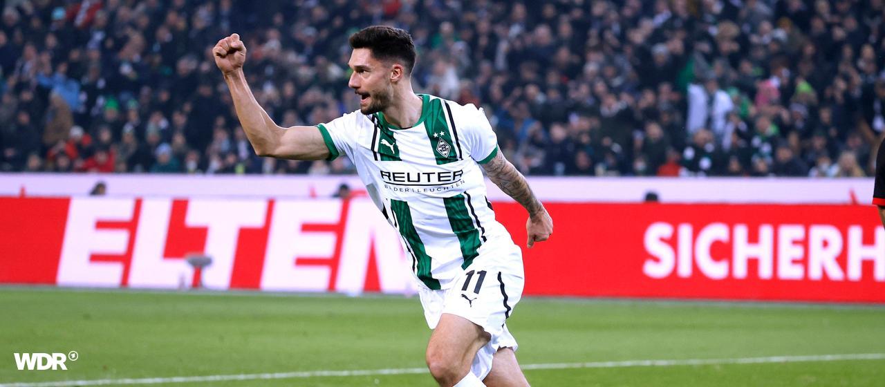 Tim Kleindienst jubelt nach einem Treffer für Borussia Mönchengladbach