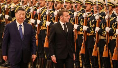 Xi Jinping (links) und Emmanuel Macron