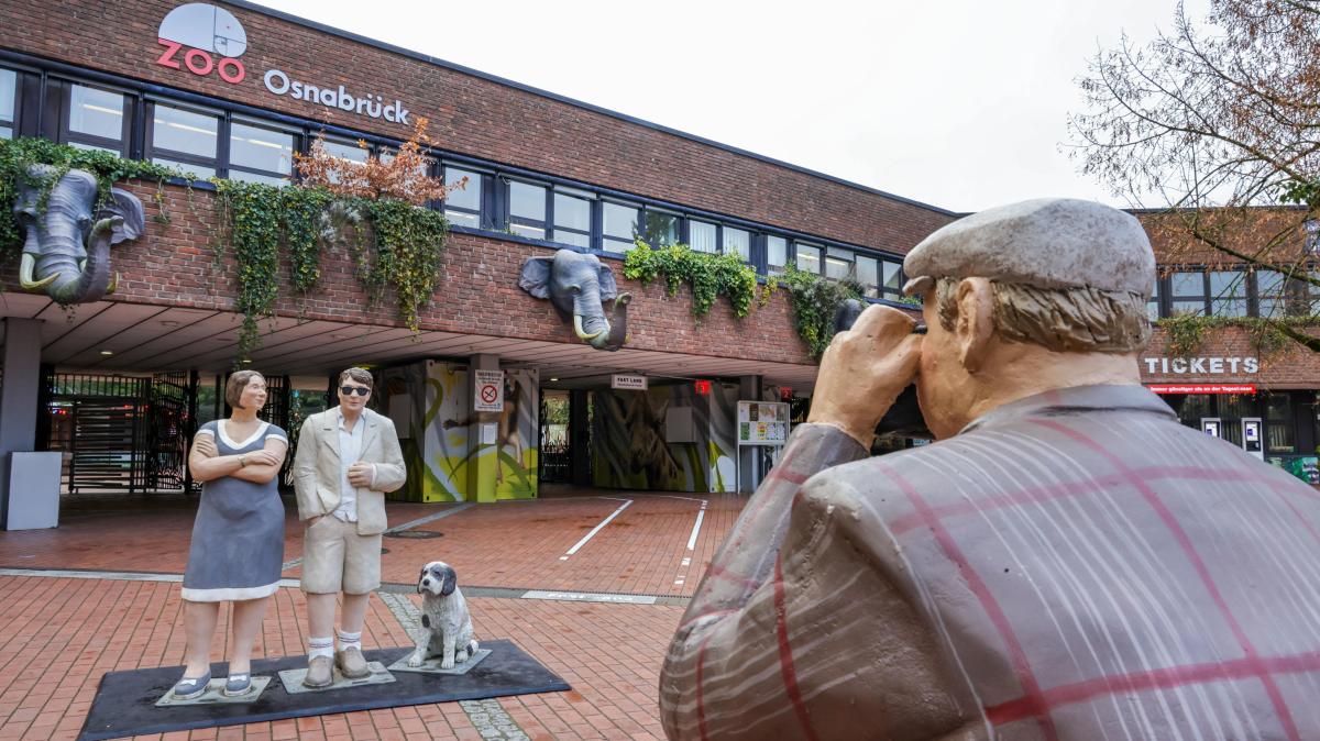 Skulpturen aus Beton: Alltagsmenschen im Osnabrücker Zoo