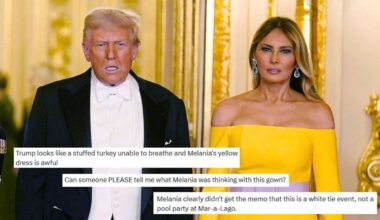 Grelles Gelb beim Königsdinner: Melania Trumps Kleid erhitzt die Gemüter