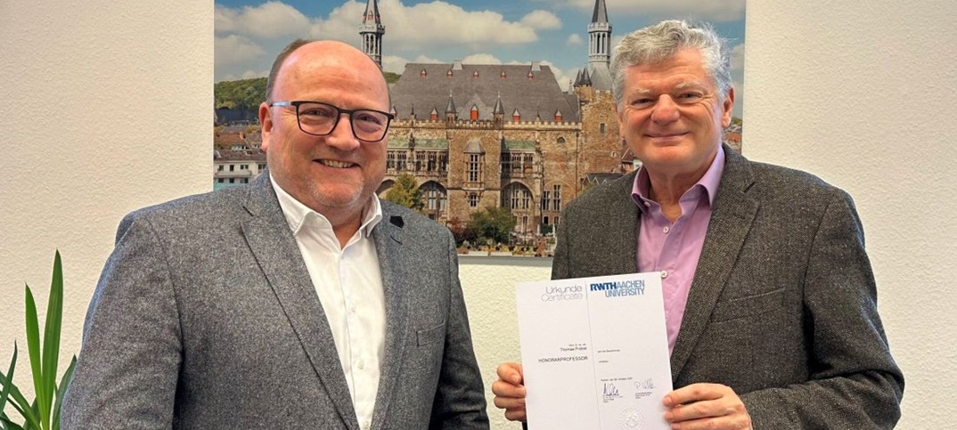 Ehrung an der RWTH Aachen: Thomas Probst zum Honorarprofessor ernannt
