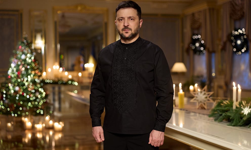 Seit Jahren unter massivem Druck: Präsident Selenkyj bei seiner Weihnachtsansprache vergangene Woche