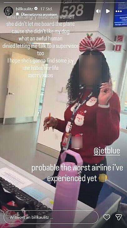 Eine Flughafen-Mitarbeiterin treibt Bill Kaulitz zur Weißglut.