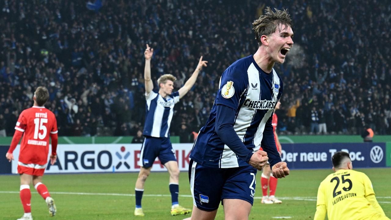 Deutlicher Sieg im Achtelfinale: Hertha BSC gelingt Torfestival gegen den 1. FC Kaiserslautern