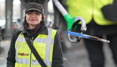 Unterwegs mit einer Spritzen-Sammlerin am Kotti