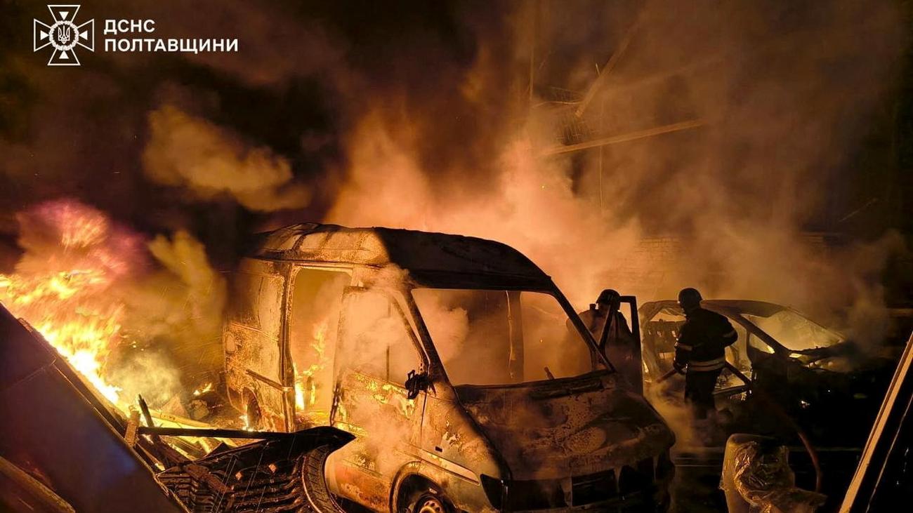 Krementschuk: Russland greift Zentralukraine mit Drohnen und Raketen an