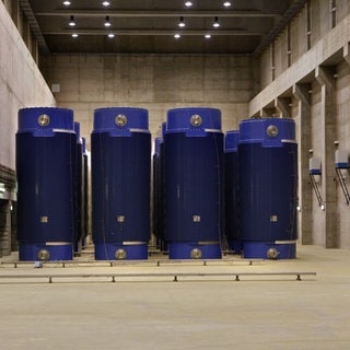 Zwischenlager in Philippsburg mit Castor-Behältern