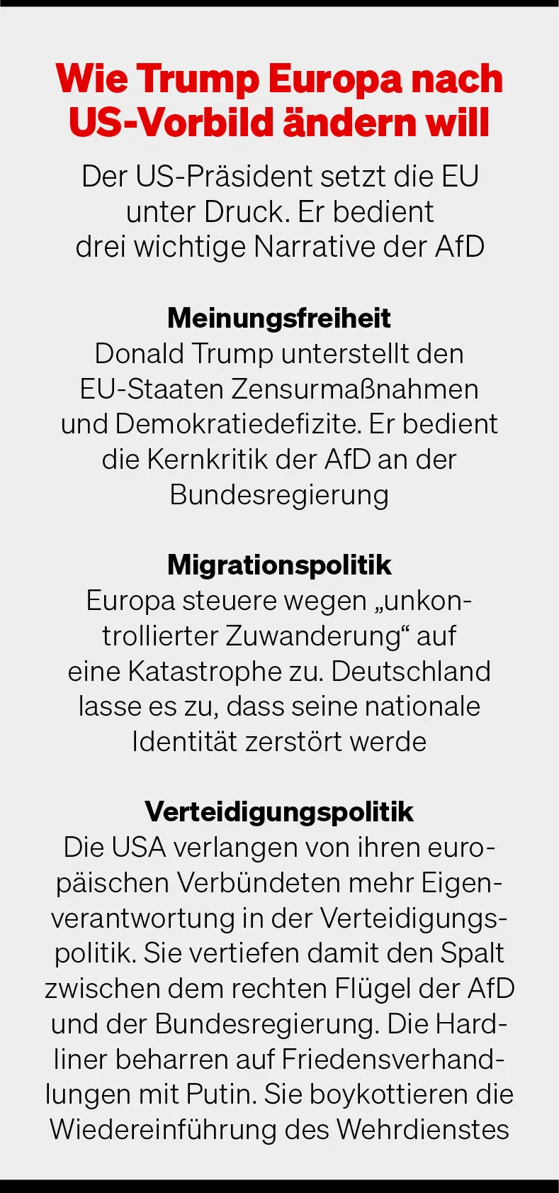 Wie Trump Europa nach US-Vorbild ändern will