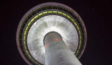 Fernmeldeturm Mannheim in der Nacht