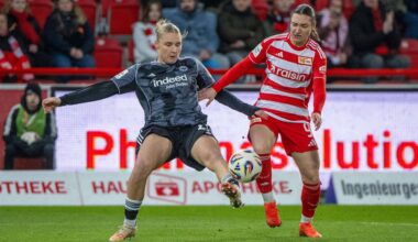 Unions Frauen feiern Punkt gegen Eintracht Frankfurt