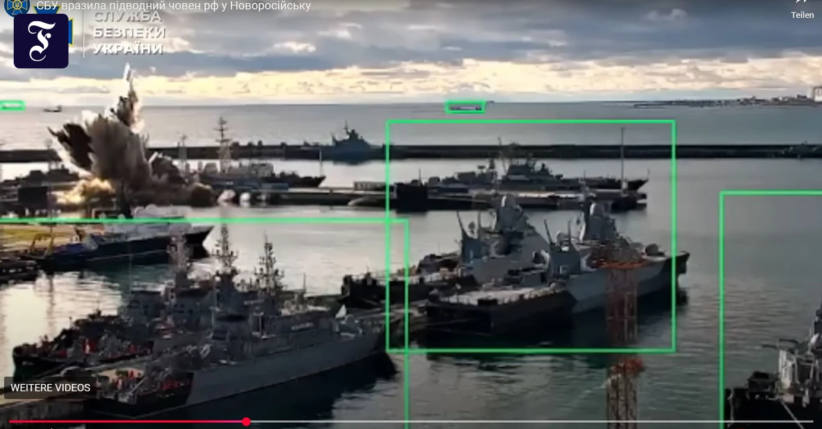 Russisches U-Boot im Visier: Ukraine setzt erstmals Unterwasserdrohne ein