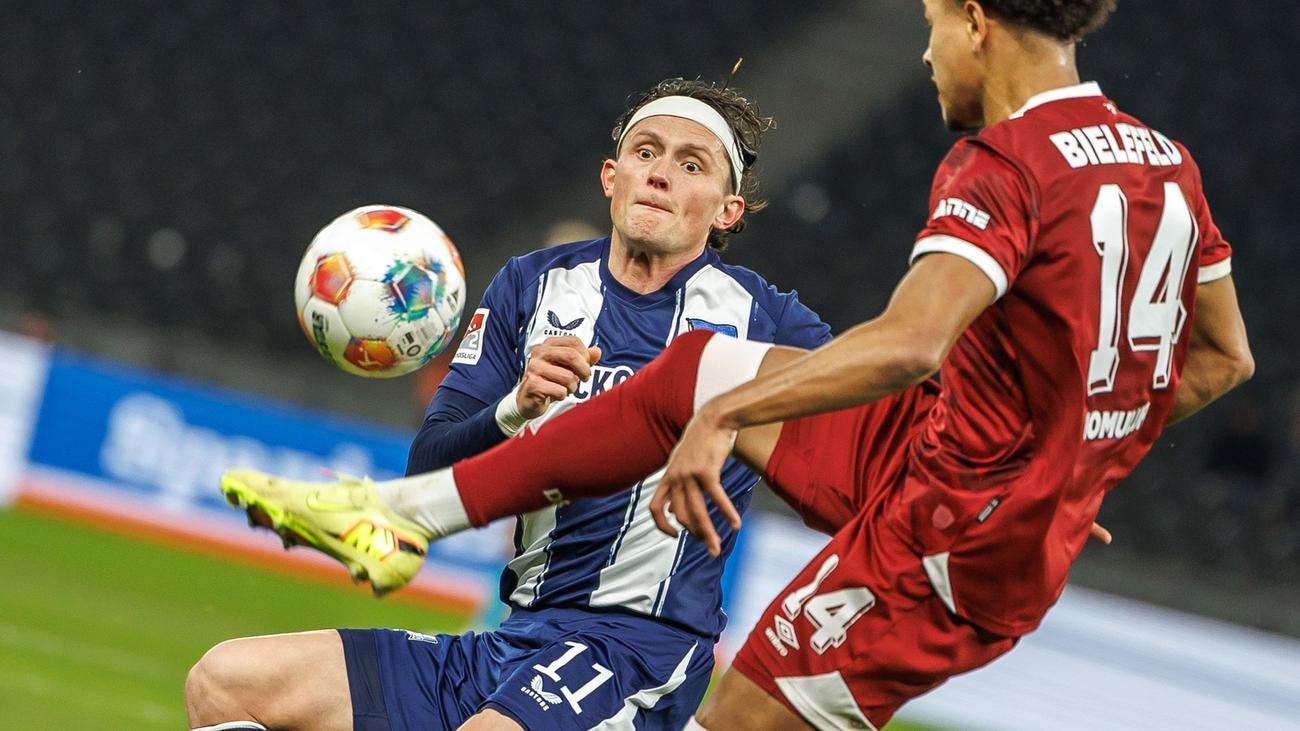 2. Fußball-Bundesliga: Hertha kassiert in letzter Sekunde Ausgleich gegen Bielefeld