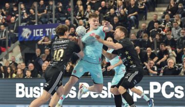 Reynir Thor Stefansson erzielt in Nürnberg sein erstes Bundesliga-Tor für die MT Melsungen