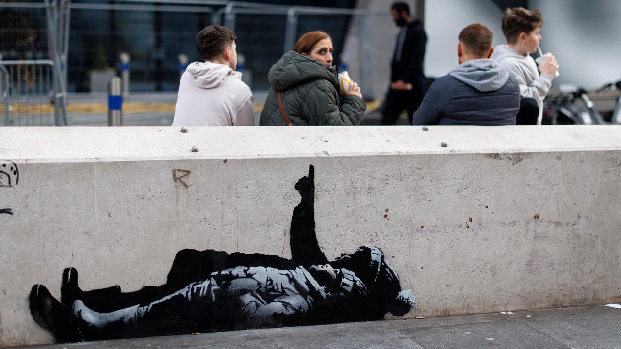 Wandgemälde in London: Eine Botschaft von Banksy?