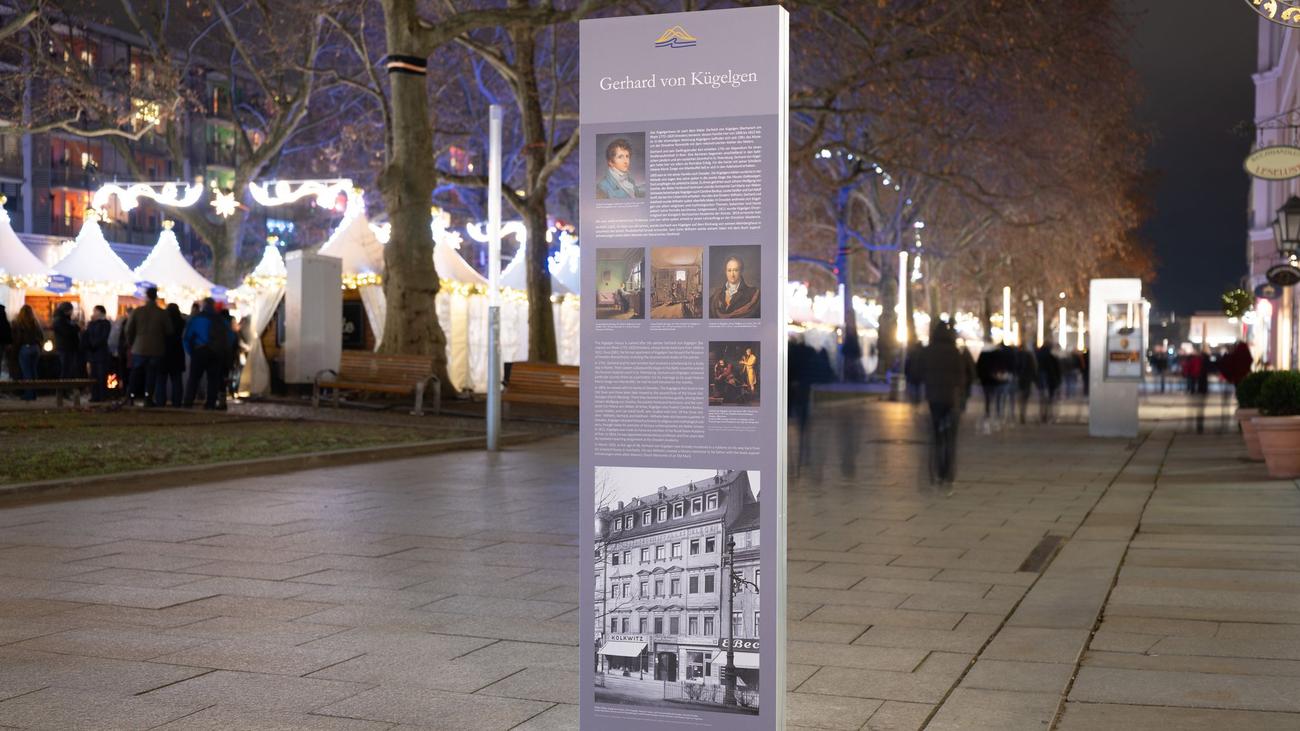 Malerei: Stele auf Caspar-David-Friedrich-Weg in Dresden eingeweiht
