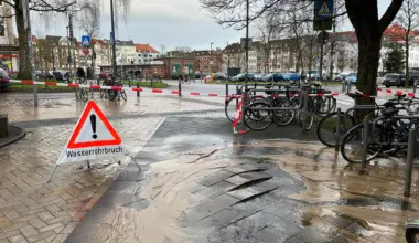 Wasserrohrbrüche in Kiel und Flintbek