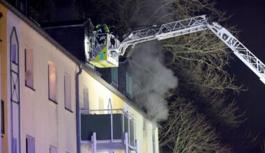 Mann rettet sich mit Sprung aus Fenster und verletzt sich schwer