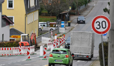 Ende der Baustelle an Oberer Hauptstraße in Sicht