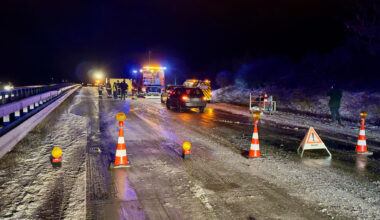 Unfälle auf vereister A72 bei Stollberg