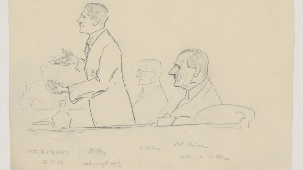 München: Ausstellung zu Otto D. Franz und seinen bisher unbekannten Hitler-Prozess-Zeichnungen - München