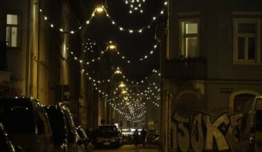 Weihnachtsbeleuchtung auf der Sebnitzer Straße - Foto: Anton Launer