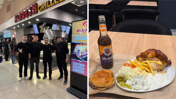 Emrullah Kudat, Enes Sapmaz, Mahmut Kudat und Enes Abu Ahmed wechselten Anfang des Jahres ihren Arbeitsplatz vom Parkplatz des Kauflands St. Leonards ins Innere des Supermarktgebäudes. Das Hauptgericht des Ladens, das von "Aladin" auf "Aladeen" wechselt, ist Hähnchen. Es gibt aber auch türkischen Gurkensalat, türkische Linsen-Suppe, Smashburger, Currywurst, Salate, Reis, Falafel und Pommes. Emrullah Kudat, Enes Sapmaz, Mahmut Kudat und Enes Abu Ahmed wechselten Anfang des Jahres ihren Arbeitsplatz vom Parkplatz des Kauflands St. Leonards ins Innere des Supermarktgebäudes. Das Hauptgericht des Ladens, das von "Aladin" auf "Aladeen" wechselt, ist Hähnchen. Es gibt aber auch türkischen Gurkensalat, türkische Linsen-Suppe, Smashburger, Currywurst, Salate, Reis, Falafel und Pommes.