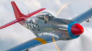North American P-51D-20NA „Tall in the Saddle“ im Flug
