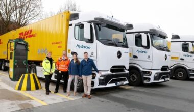 PM: Partnerschaft mit hylane: DHL nimmt die ersten sechs Mercedes-Benz eActros 600 im ...