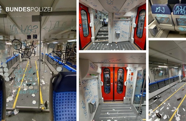 Bundespolizeidirektion München: Fußballfans verunstalten Zugfahrgastbereich / Hoher ...