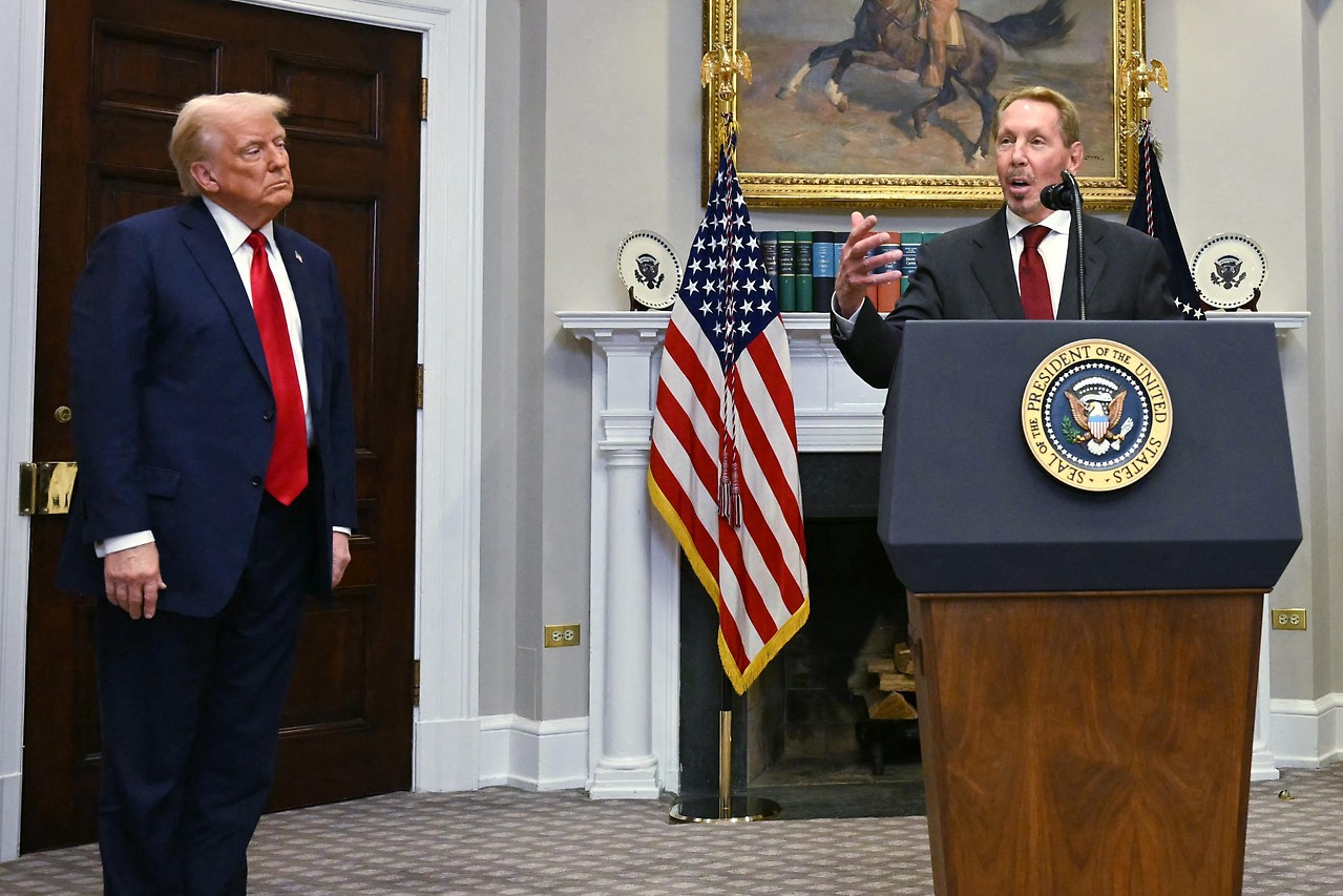 US-Präsident Donald Trump und Oracle CEO Larry Ellison
