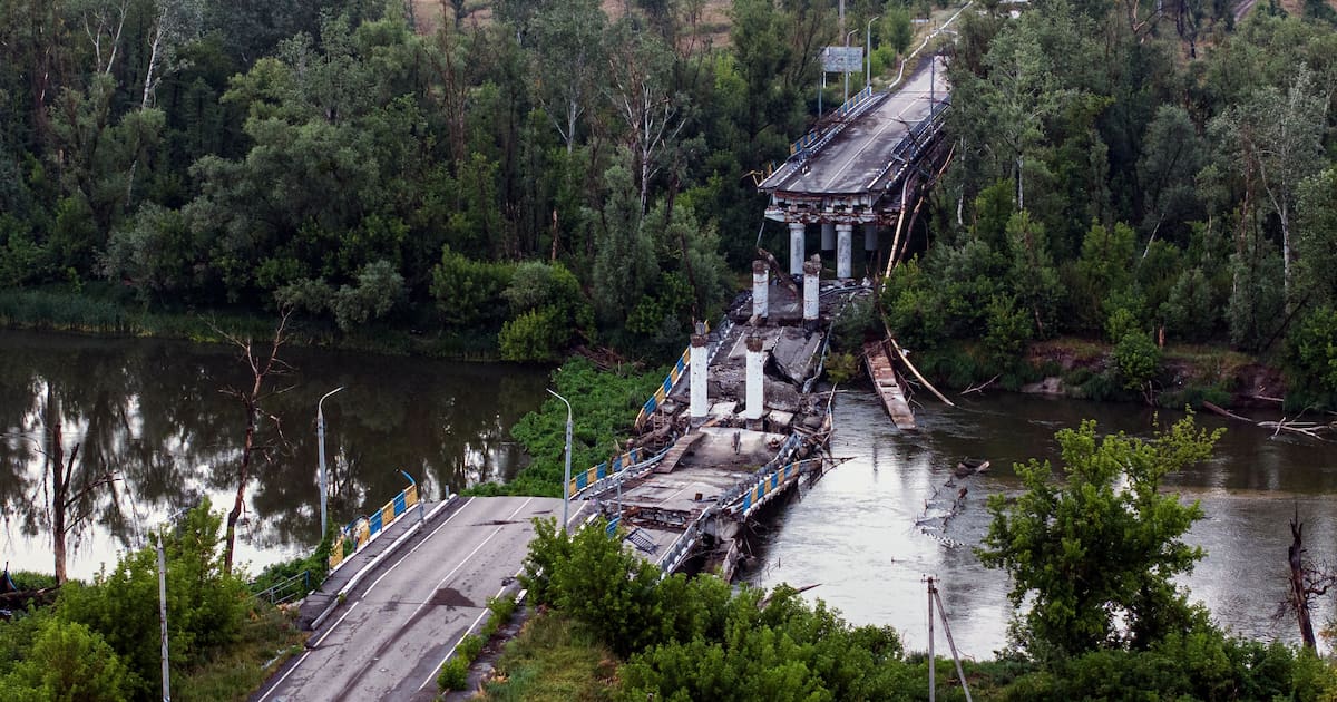 Russland beschädigt wichtigen Staudamm und Brücke