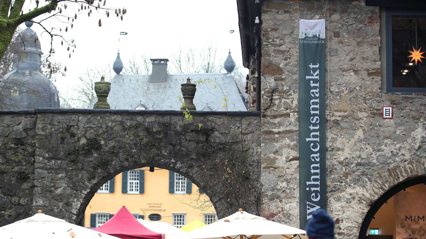 Weihnachtsmarkt Haus Schloss Lüntenbeck in NRW.
