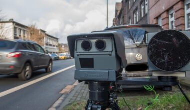 Hier stehen die Radarwagen am Montag, 1. Dezember