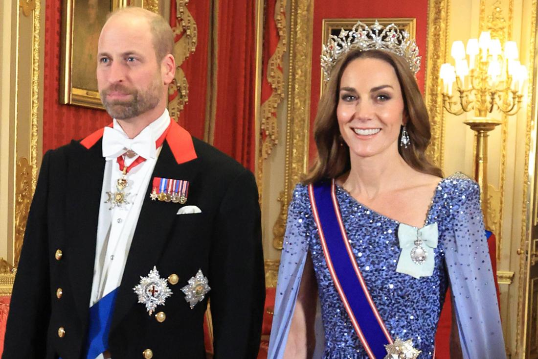 Prinz William und Prinzessin Kate beim Staatsbankett auf Schloss Windsor zu Ehren des deutschen Bundespräsidenten.