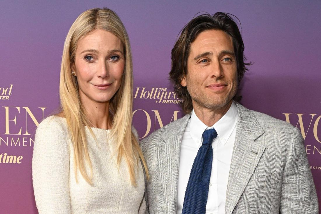 Gwyneth Paltrow und Brad Falchuk bei ihrer Ankunft zur jährlichen „Women In Entertainment Gala“ des „Hollywood Reporter“ im Beverly Hills Hotel am 3. Dezember 2025.