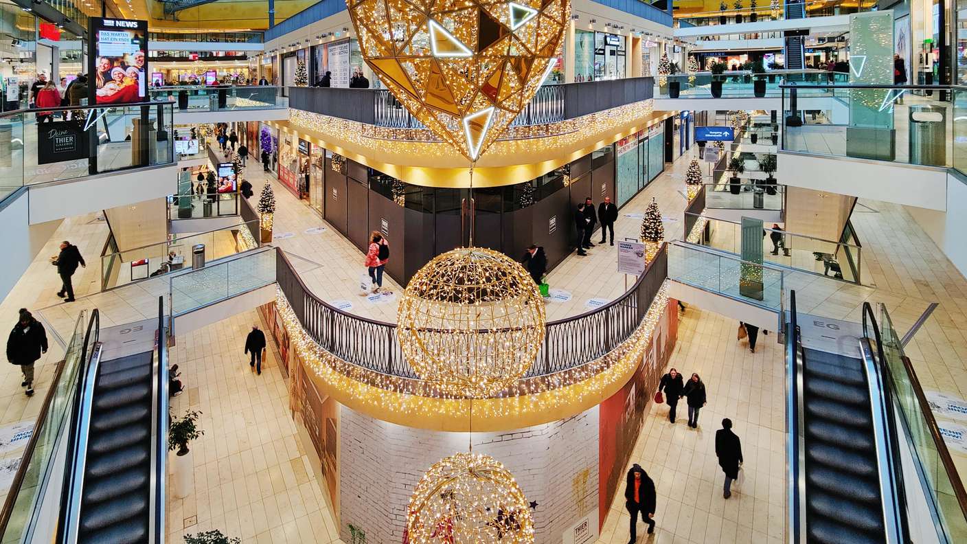 Weihnachtsdekoration in der Thier-Galerie Dortmund