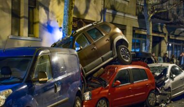 Trümmerfeld mitten in der Stadt – Linienbus kaum zu stoppen