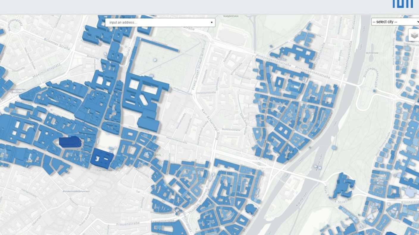 Münchner Innenstadt als 3D-Karte
