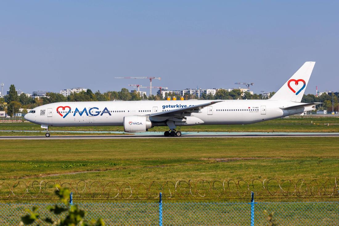 Mavi Gök Airlines MGA Boeing 777-300ER 
