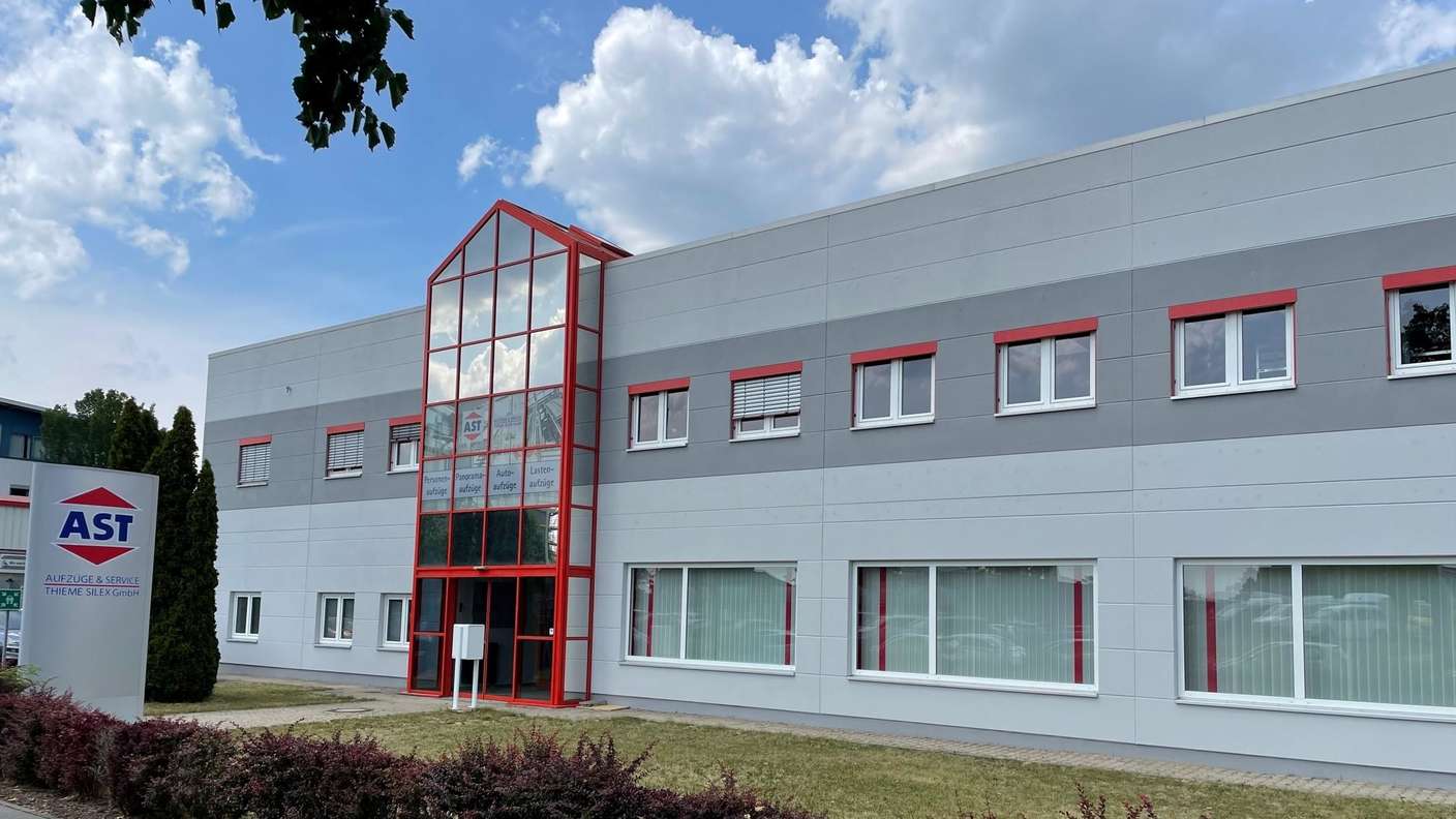 Der Hauptsitz der A.S.T. GmbH im Gewerbegebiet Nordost in Leipzig