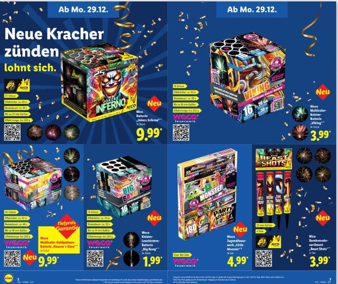 Feuerwerksböller bei LIDL