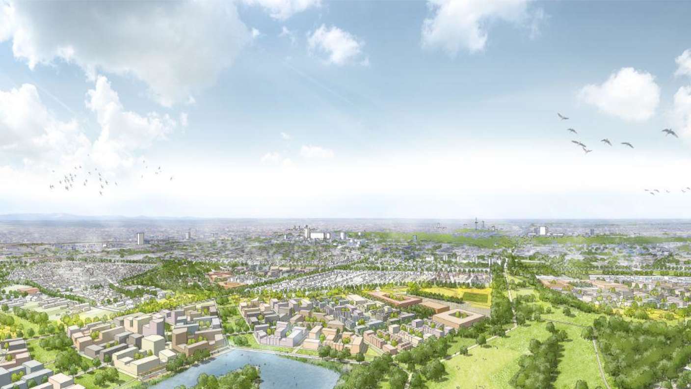 Im Rahmen der SEM entsteht im Osten der Stadt ein neuer Stadtteil mit Badesee. 