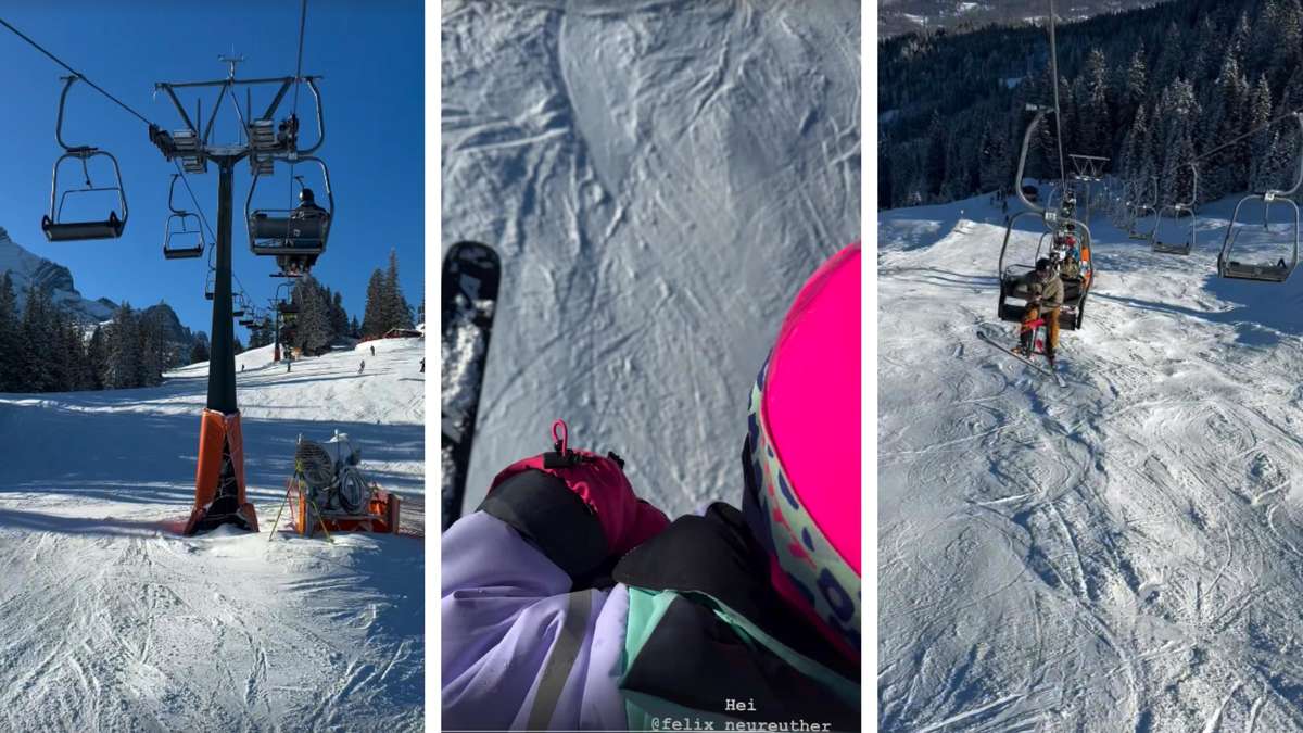 Familie Neureuther genießt Weihnachten auf malerischer Ski-Piste