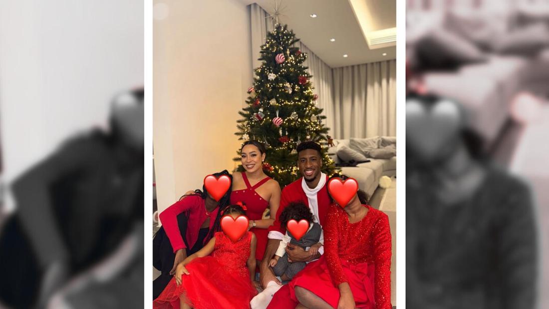 Familie Coman in rot.