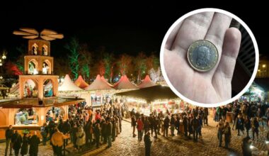 Weihnachtsmarkt-Besucher kriegt rare 1-Euro-Münze als Wechselgeld – „Füll einen Lotto-Schein aus“