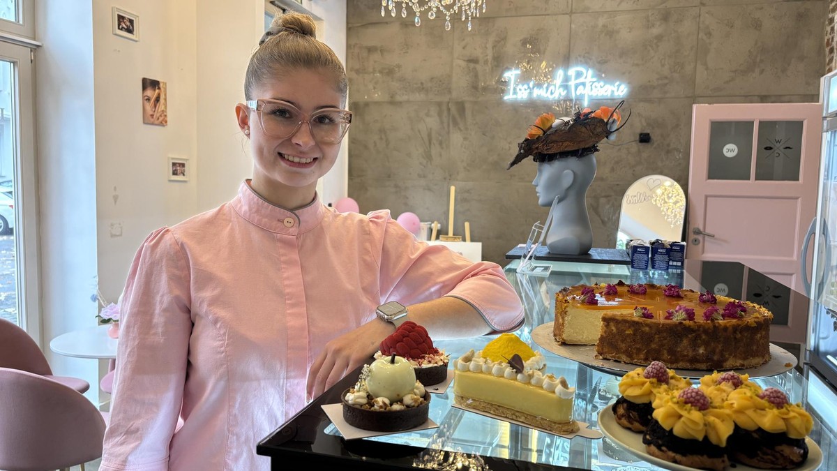 Larissa Remy hat in Düsseldorf-Flingern ihre "Iss' mich Patisserie" eröffnet.