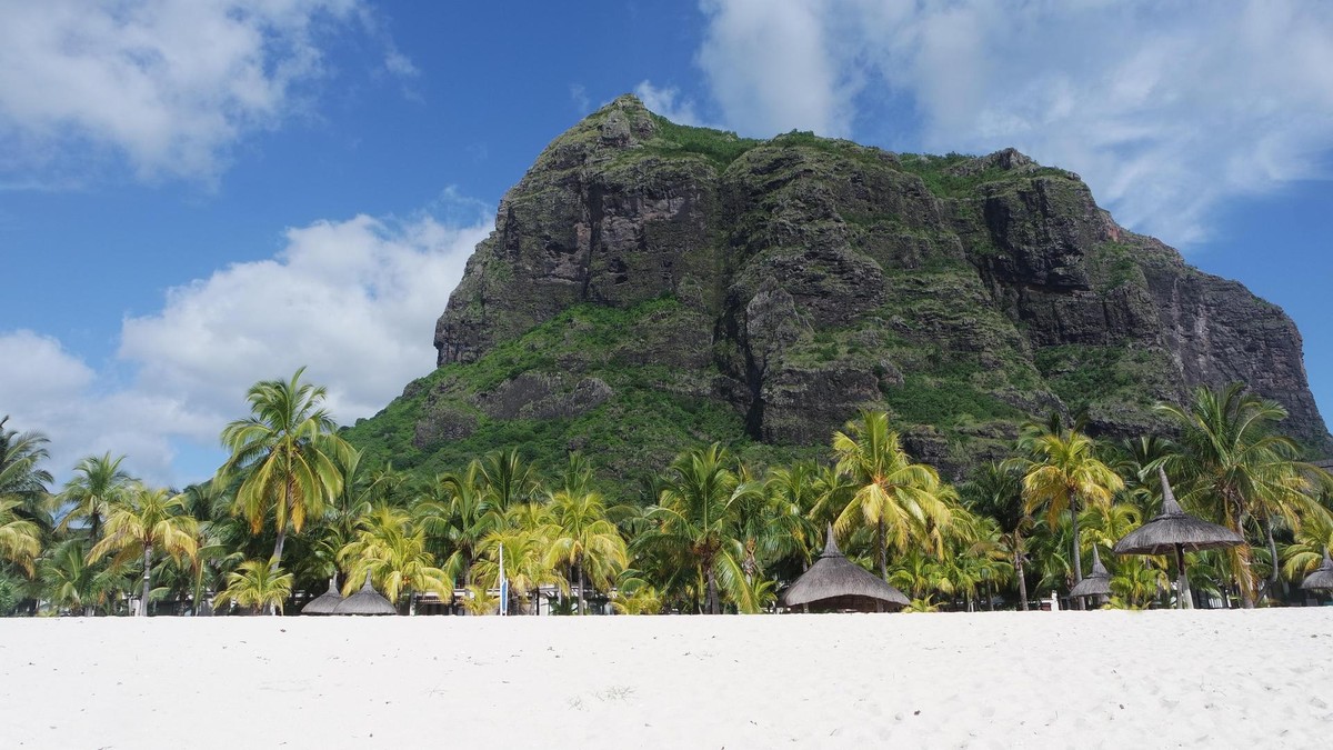 Mauritius ist als tropisches Urlaubsparadies beliebt. Le Morne Brabant, Mauritius