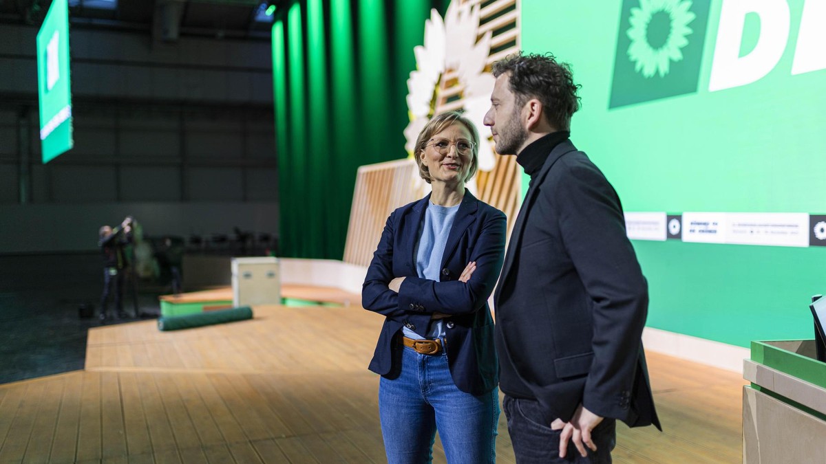 Grünen-Spitzenduo Franziska Brantner und Felix Banaszak in Hannover Bundesdelegiertenkonferenz Bündnis 90/Die Grünen