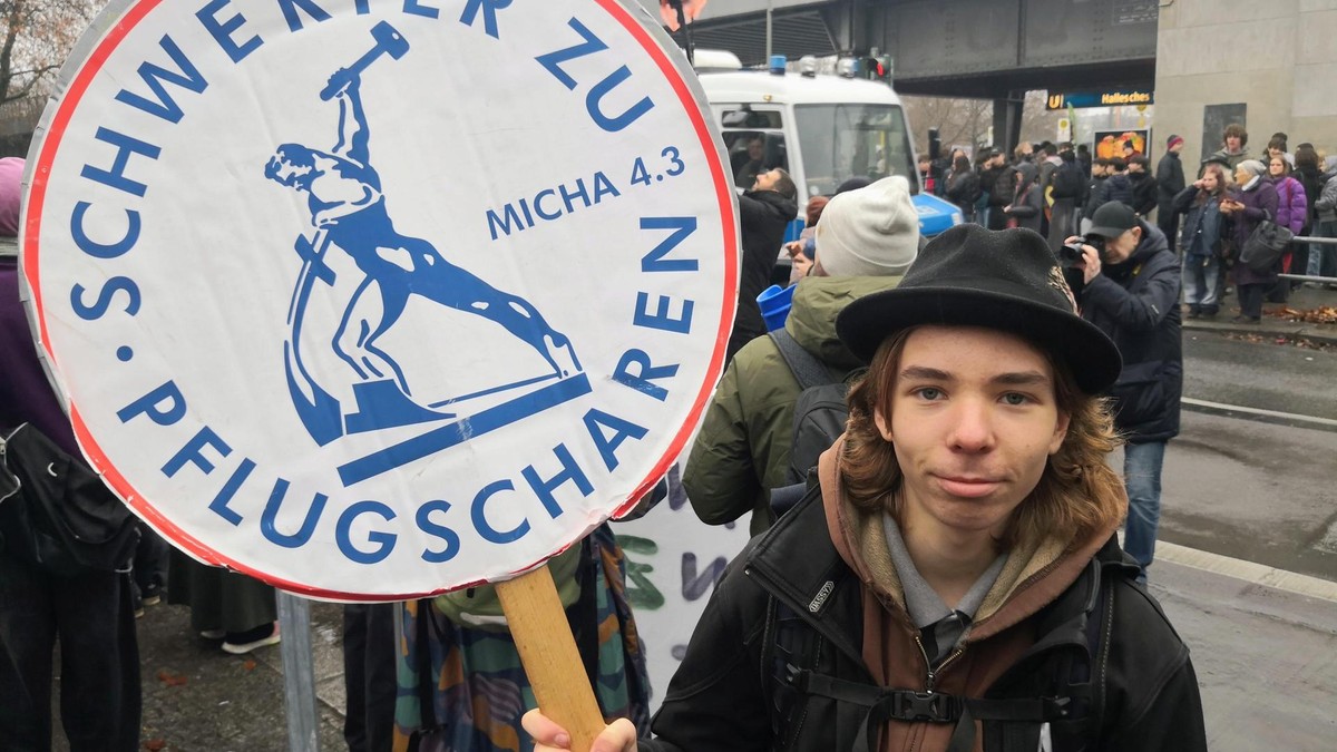 Schülerdemo gegen Wehrpflicht