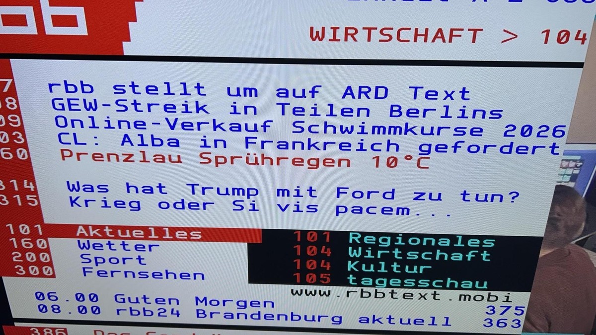rbb-Teletext stellt auf ARD Text um